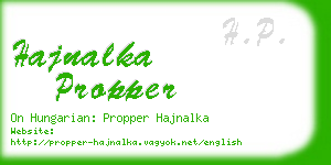 hajnalka propper business card